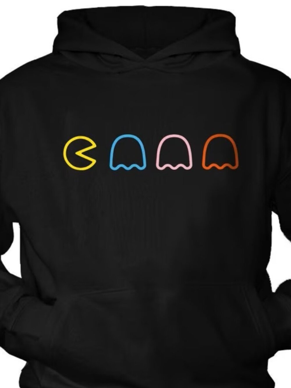New Retro Gamer Black Hoodie Fleece Sweatshirt